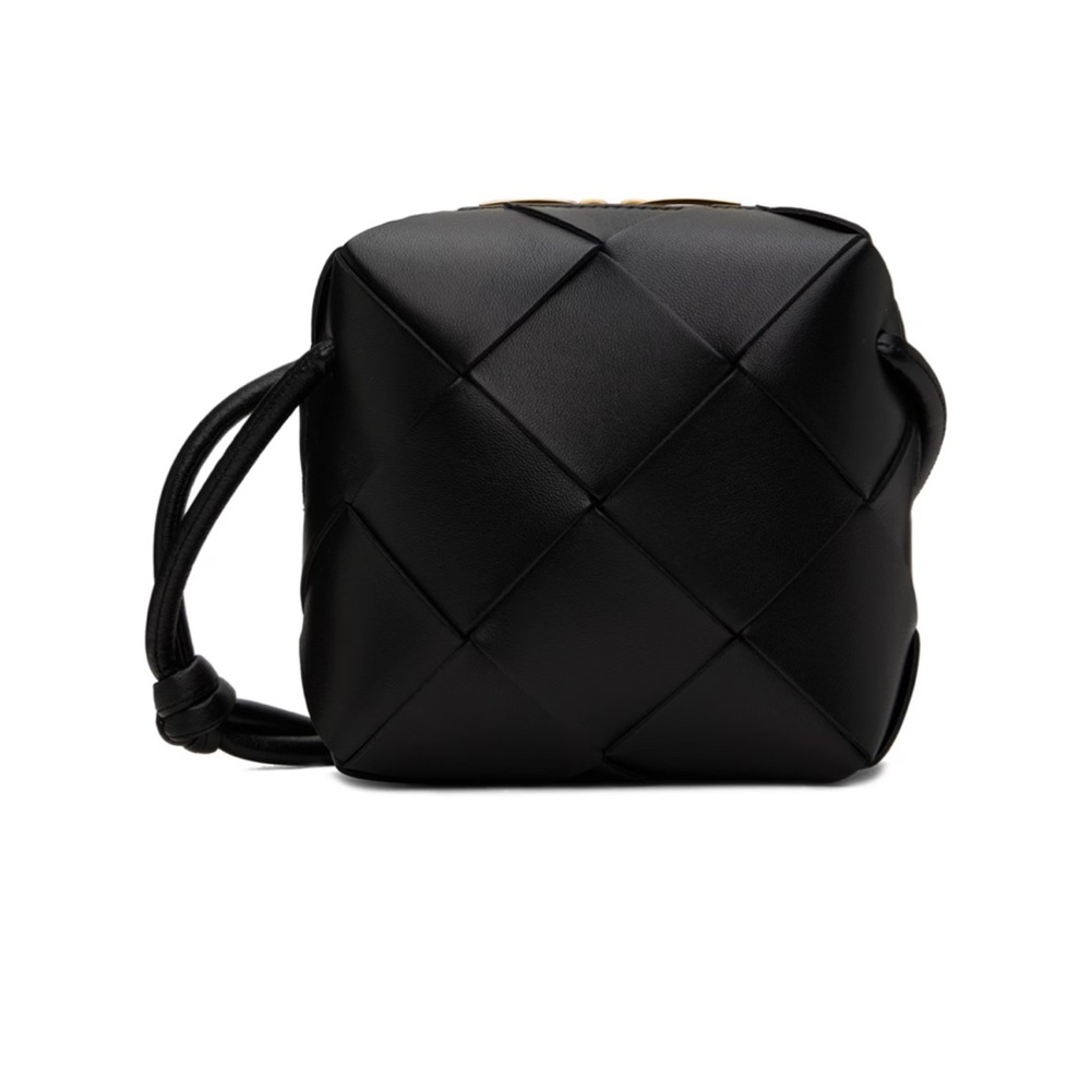 Genuine leather mini cassette camera bag